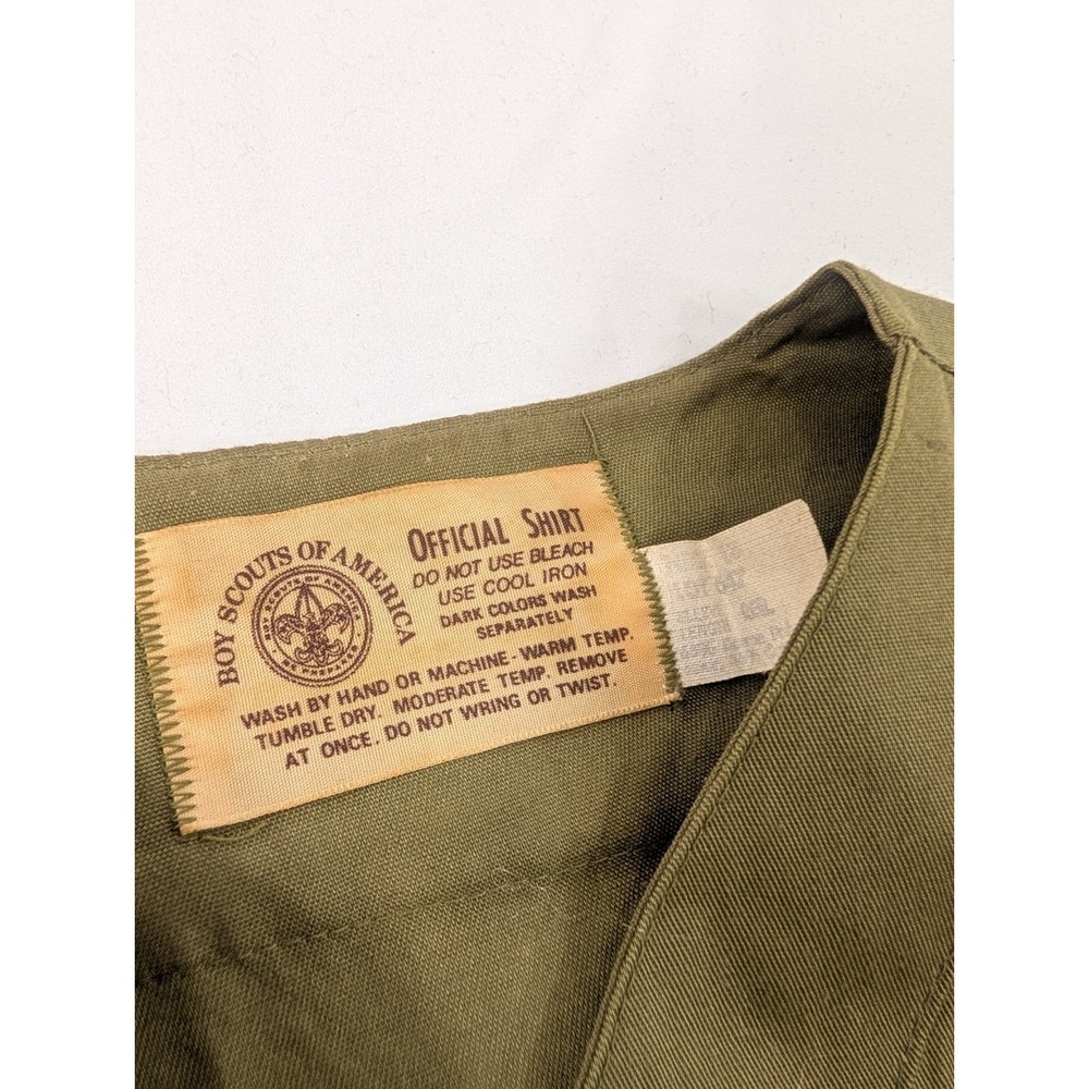 Vintage Boy Scouts of America Youth Large Uniform Shirt USA Made‎ Long Sleeve - Picture 6 of 10